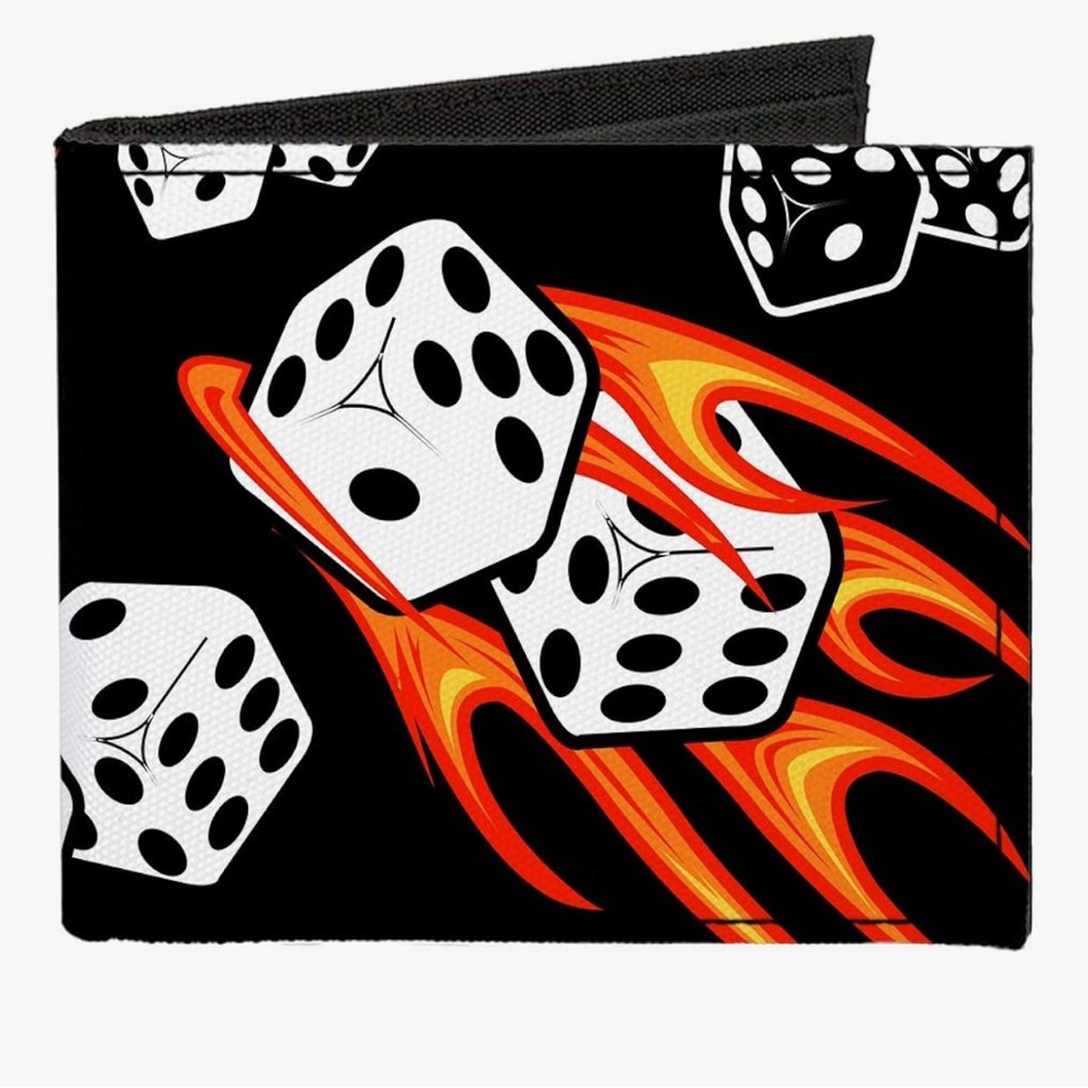 Buckle Down Men’s Bifold Wallet - Dice/ Gambler